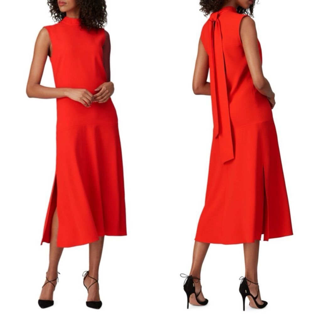 Victoria Beckham Back Tie Midi Shift Dress, Excellent, Size UK 6 US 2 - Picture 2 of 14